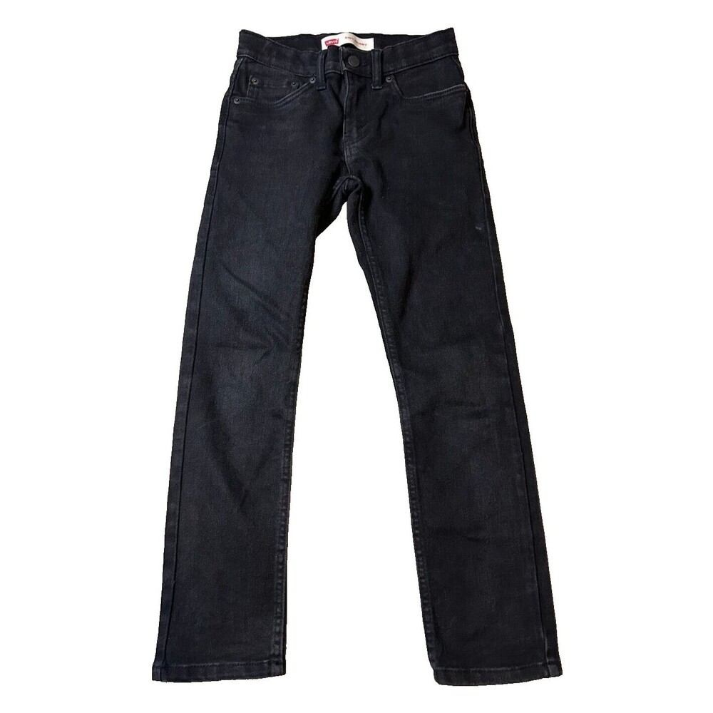 Levi's 510 Girl's Jeans Super Skinny 10 Regular Cotton Black Stretch Mid Rise